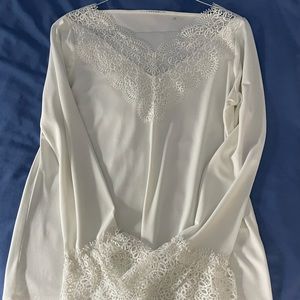 Tahari white blouse, size M.